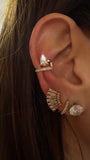 Floating Pear Diamond Ear cuff