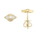 Eye Enamel and Diamond Stud