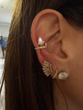 Floating Pear Diamond Ear cuff