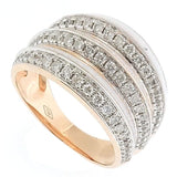 White Enamel and Diamond Ring