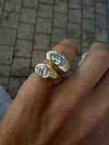2 Carat LAB Diamond Oval Puffy Ring