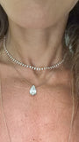 3 Carat LAB Diamond Pear Necklace