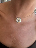 Classic Circle Necklace with Mother of Pearl