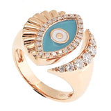 Evil Eye Ring with Diamonds