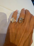 Marquise Diamond Encrusted Line Ring