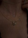 Art Deco Necklace with White Onyx and Diamonds