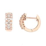 Single Diamond Baguette Hoop