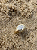 2 Carat LAB Diamond Oval Puffy Ring