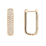 Large Rectangle Diamond Earring