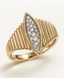 Marquise Diamond Encrusted Line Ring