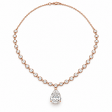 4 Carat Pear with Bezel Set diamonds LAB