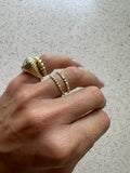 PYRAMID STACKABLE RING WITH DIAMONDS