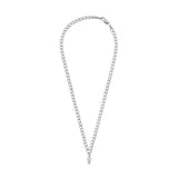 CURB CHAIN NECKLACE WITH DROP DIAMOND PEAR