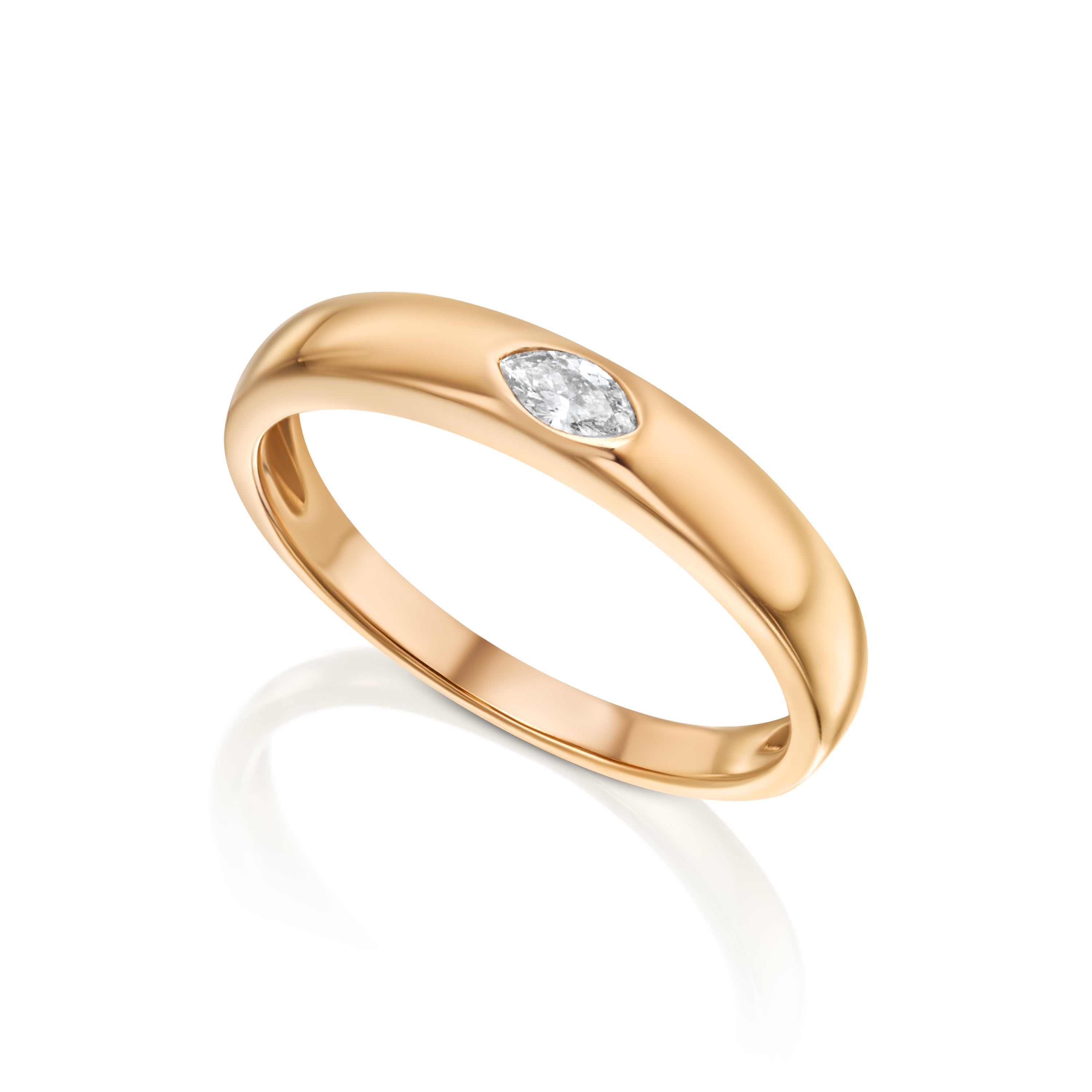 Sabrina 1ct Old Mine Cut Round Diamond Ring, 14k Yellow Gold (One of a –  Envero