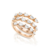 PEAR DIAMOND 3 SWIRL RING