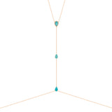 3 TURQUOISE AND DIAMOND BODY CHAIN