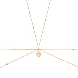 DOUBLE DIAMOND BODY CHAIN WITH PENDANT