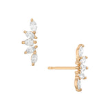 FIVE MARQUISE DIAMOND STUD