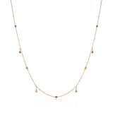 MULTI-COLOR PRECIOUS STONES DROP BELLY CHAIN