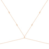 SIMPLE BODY CHAIN WITH 5 DIAMONDS