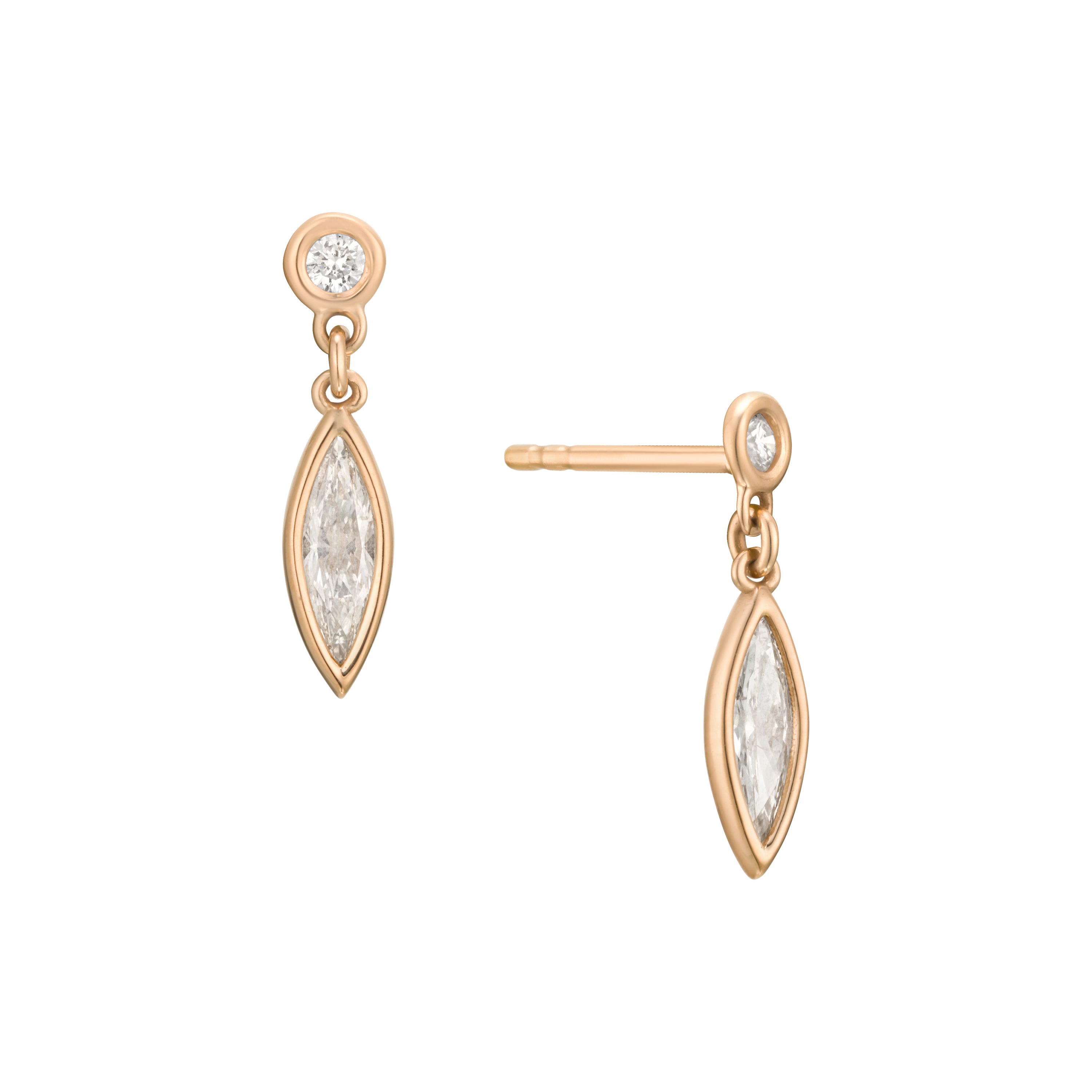 Zaveri Pearls Rose Gold Cubic Zirconia Contemporary Pear Drop Earring For  Women-ZPFK10684 : Amazon.in: Jewellery