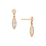 SINGLE DROP MARQUISE DIAMOND STUD